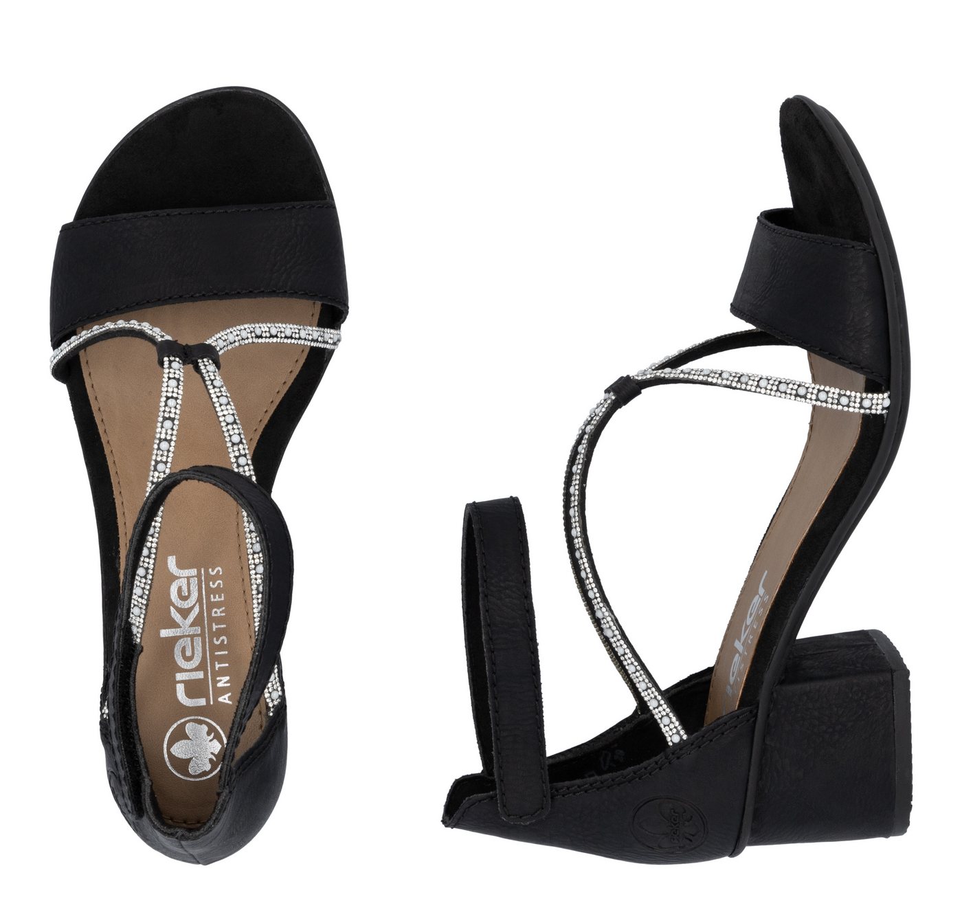 Rieker Sandalette Sommerschuh, Sandale, Blockabsatz, mit praktischem Klettverschluss – Bild 3 von 5