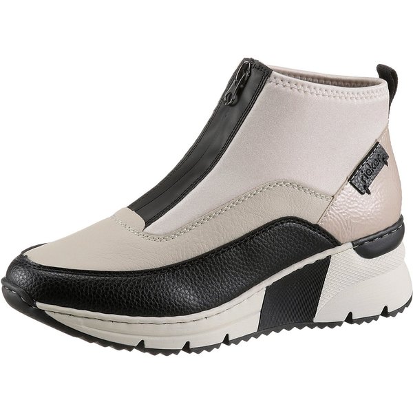 Rieker Schlupfboots Stiefelette, High Top Sneaker mit Reißverschluss auf der Vorderseite