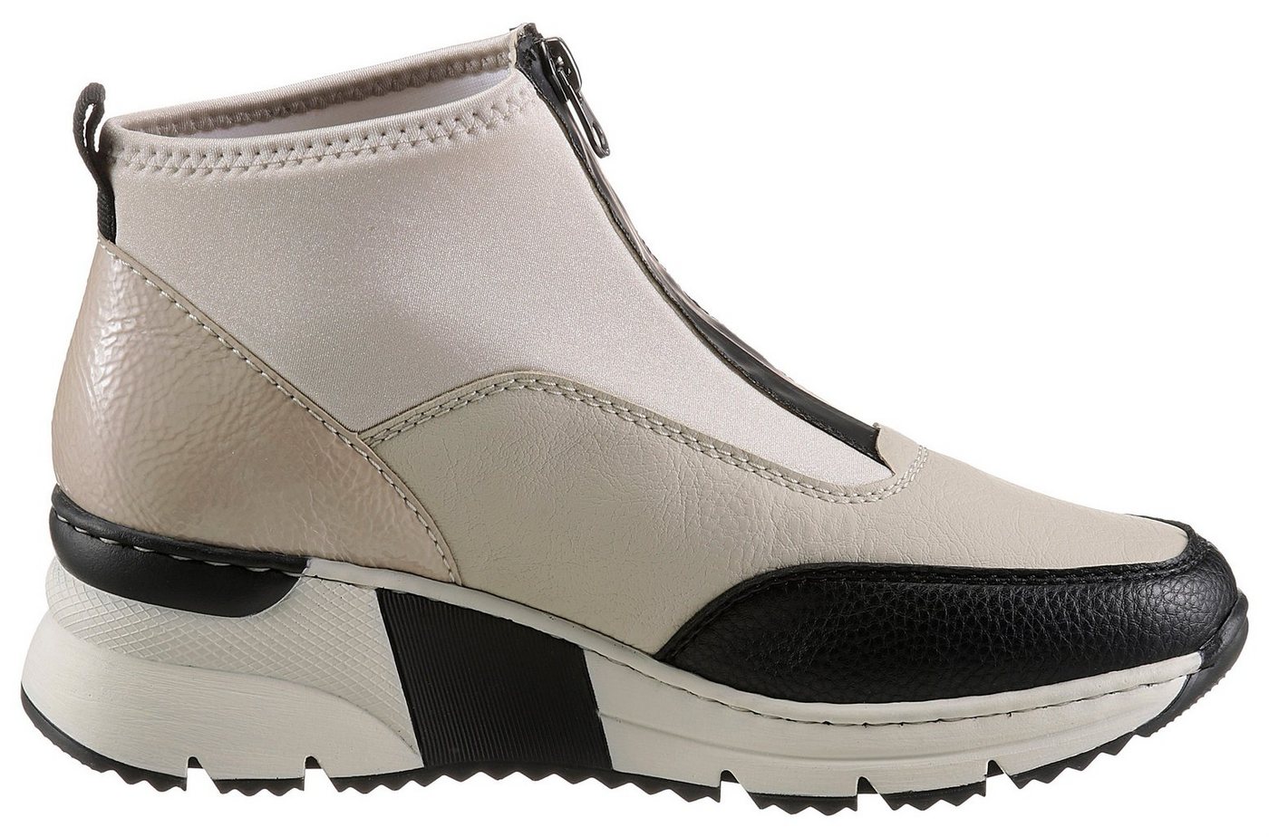 Rieker Schlupfboots Stiefelette, High Top Sneaker mit Reißverschluss auf der Vorderseite – Bild 2 von 5