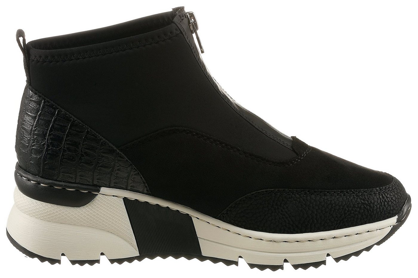 Rieker Schlupfboots Stiefelette, High Top Sneaker mit Reißverschluss auf der Vorderseite – Bild 2 von 5