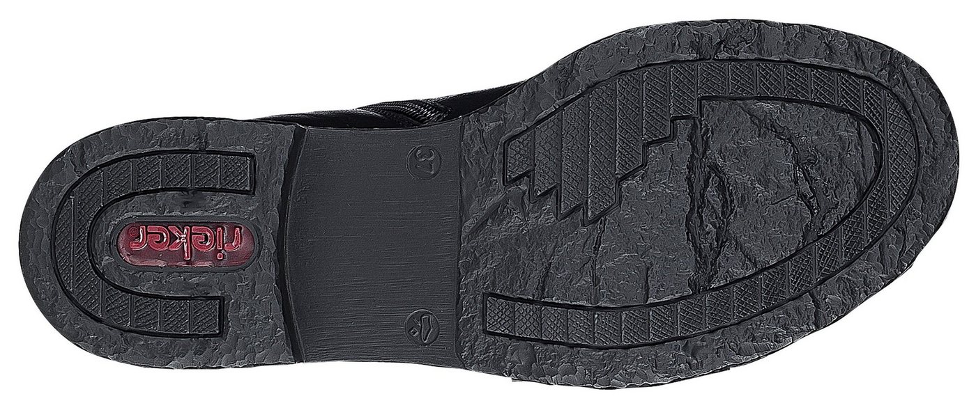 Rieker Schnürboots, Schnürstiefelette, Blockabsatz, mit Zierreißverschluss außen – Bild 3 von 5