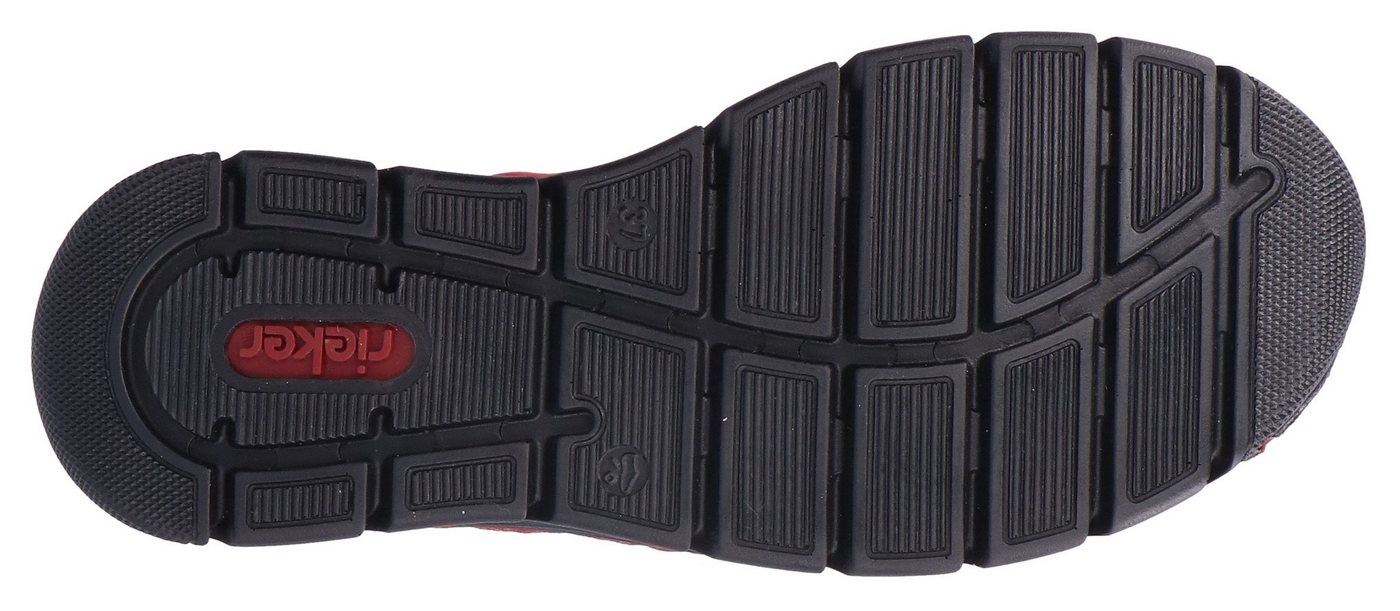 Rieker Schnürboots, Schnürstiefelette, High Top Sneaker, Schnürschuh mit Kontrastnaht – Bild 3 von 5