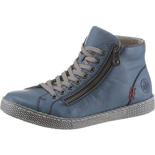 Rieker Schnürboots, Schnürstiefelette, Casual-Boots mit Reißverschluss außen
