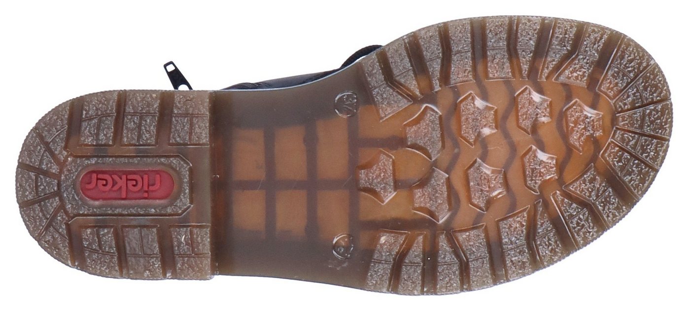 Rieker Schnürboots, Schnürstiefelette, Blockabsatz, mit Logoprägung – Bild 3 von 5
