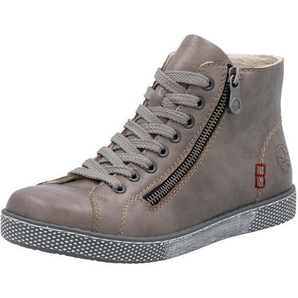 Rieker Schnürboots, Schnürstiefelette, Casual-Boots mit Reißverschluss außen