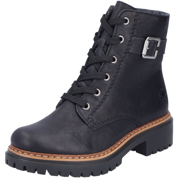 Rieker Schnürboots, Winterstiefel, Boots mit kontrastfarbener Rahmennaht