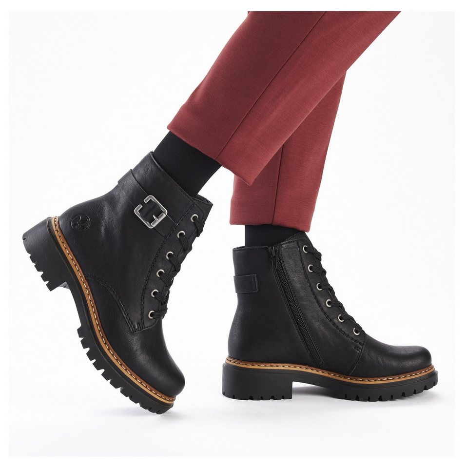 Rieker Schnürboots, Winterstiefel, Boots mit kontrastfarbener Rahmennaht – Bild 3 von 5