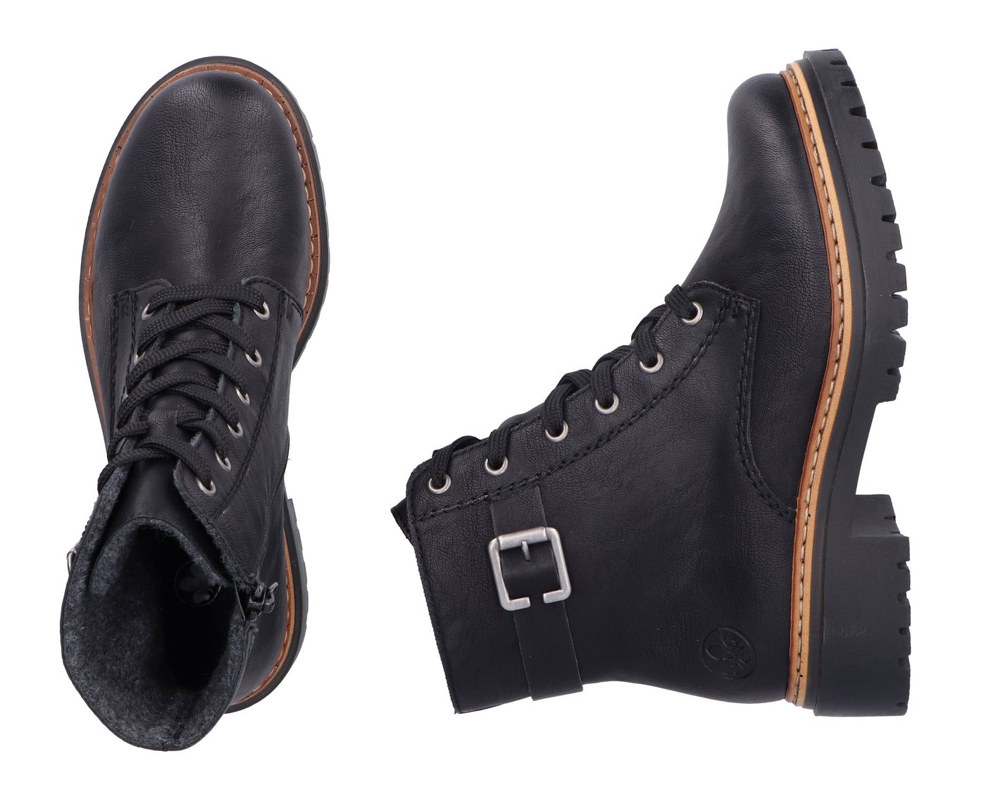 Rieker Schnürboots, Winterstiefel, Boots mit kontrastfarbener Rahmennaht – Bild 5 von 5