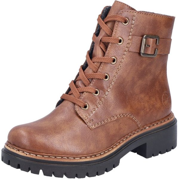Rieker Schnürboots, Winterstiefel, Boots mit kontrastfarbener Rahmennaht