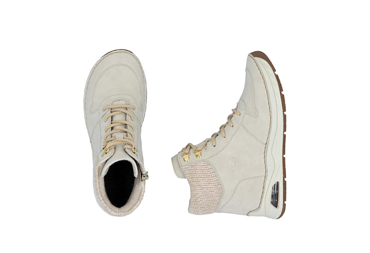 Rieker Schnürboots High Top-Sneaker, Herbstschuh mit seitlicher Logoprägung – Bild 3 von 5