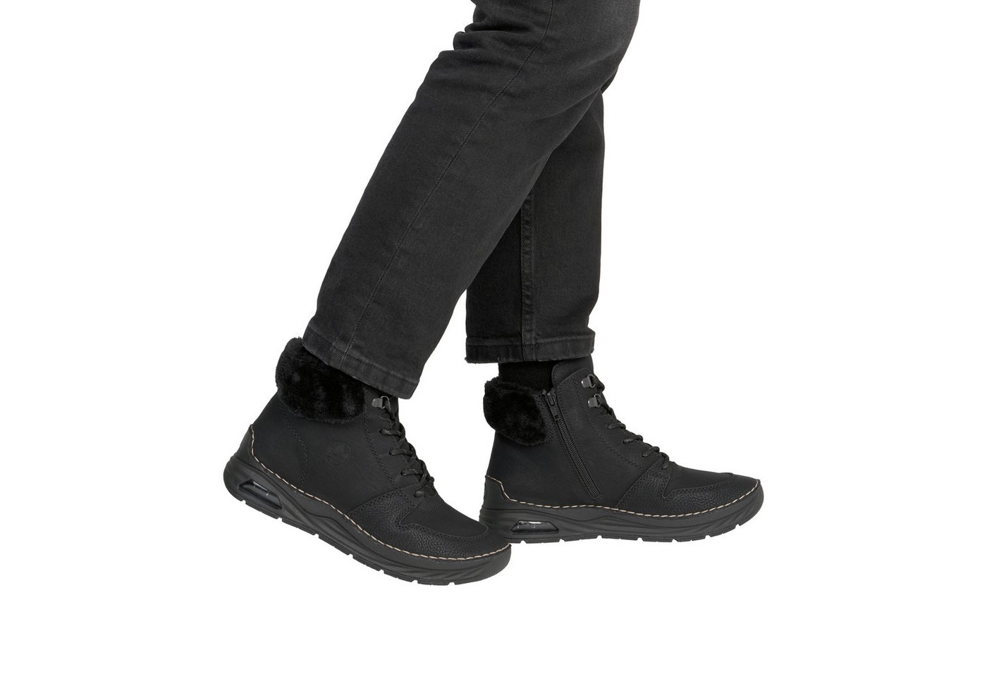 Rieker Schnürboots High Top-Sneaker, Herbstschuh mit seitlicher Logoprägung – Bild 2 von 5