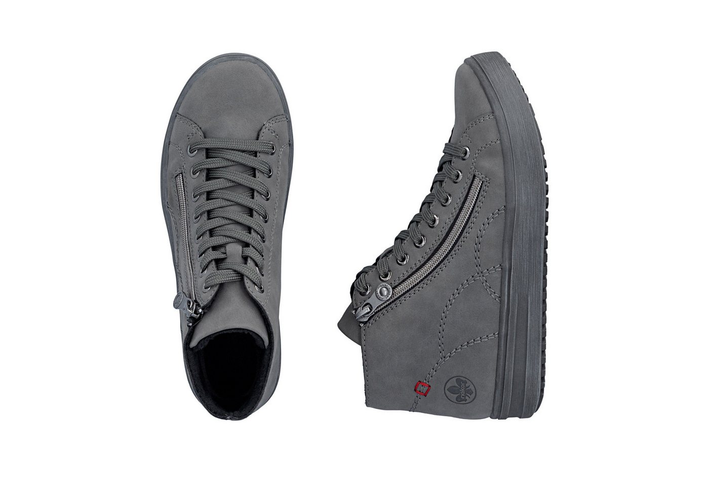Rieker Schnürboots High Top-Sneaker, Herbstschuh mit dezenten Ziernähten – Bild 2 von 5
