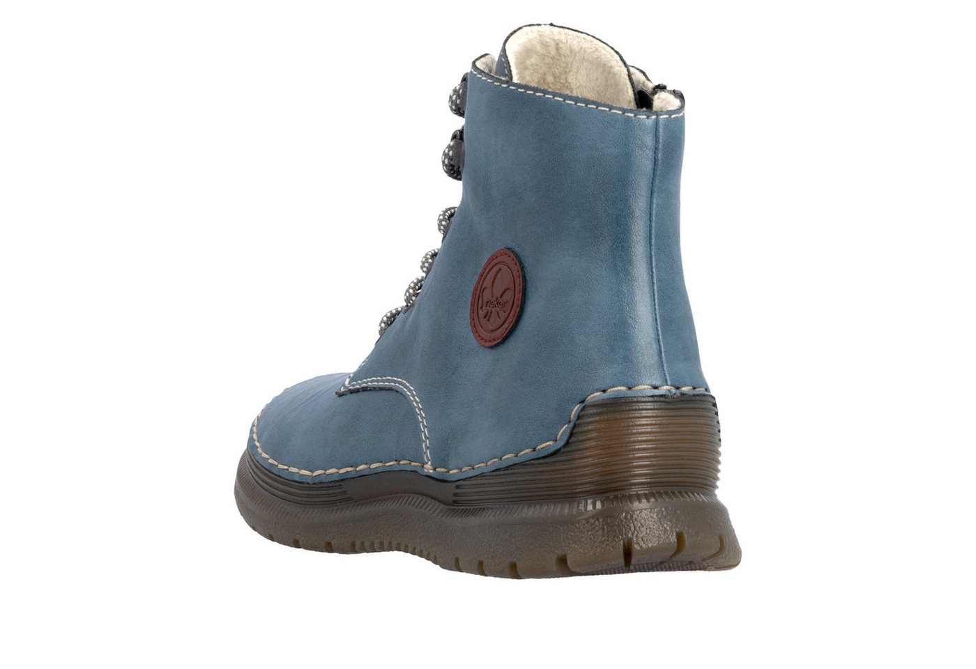 Rieker Schnürboots Keilabsatz, Herbstboots mit modischen Kontrastnähten – Bild 2 von 5