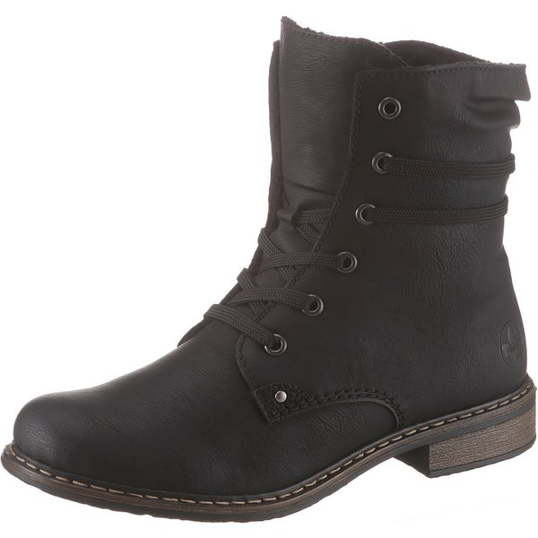 Rieker Schnürboots, Stiefelette, Blockabsatz, mit dezenter Schnürung
