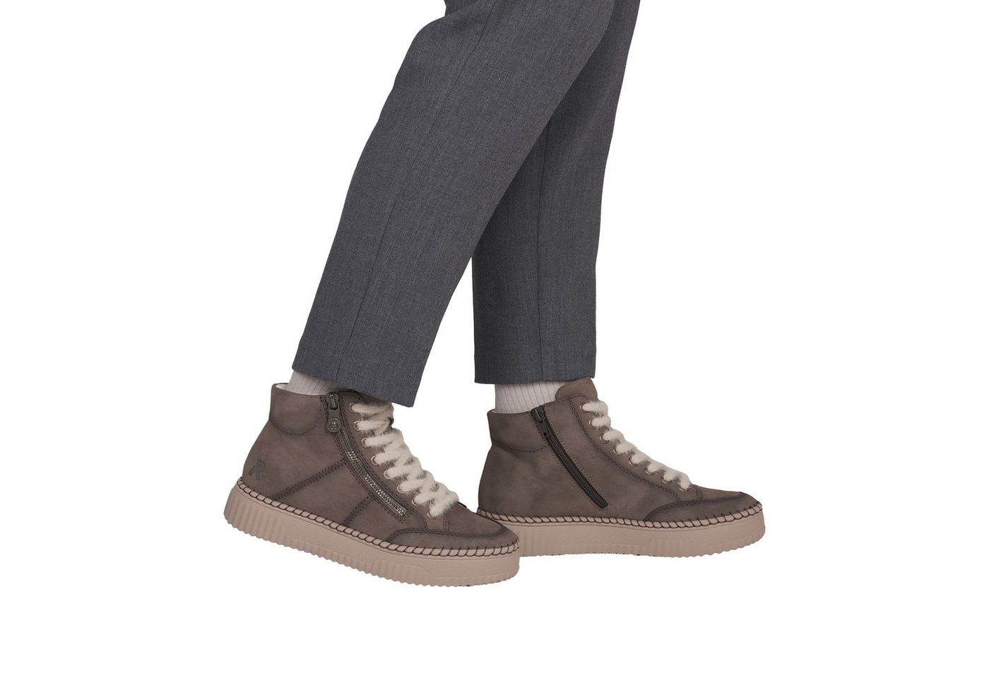 Rieker Schnürboots Plateauboots, Stiefelette mit extravaganten Schnürsenkeln – Bild 5 von 5