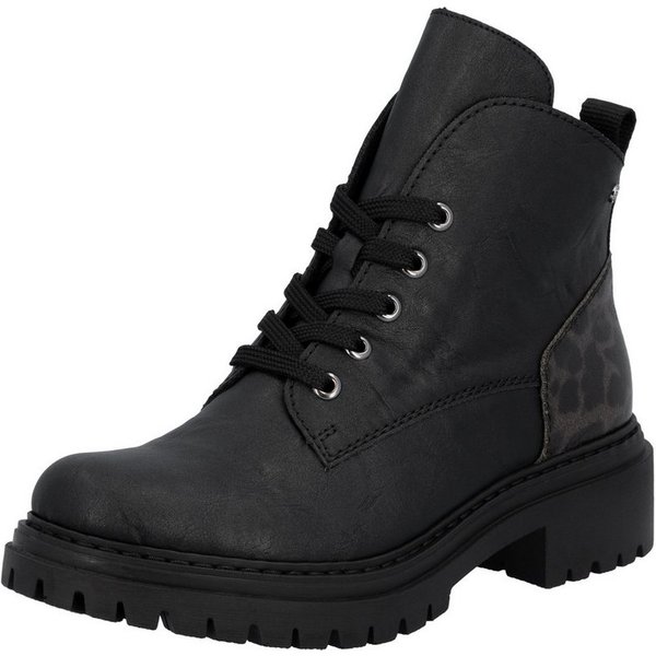 Rieker Schnürboots Schnürstiefelette, Profilsohle, mit praktischem Innenreißverschluss
