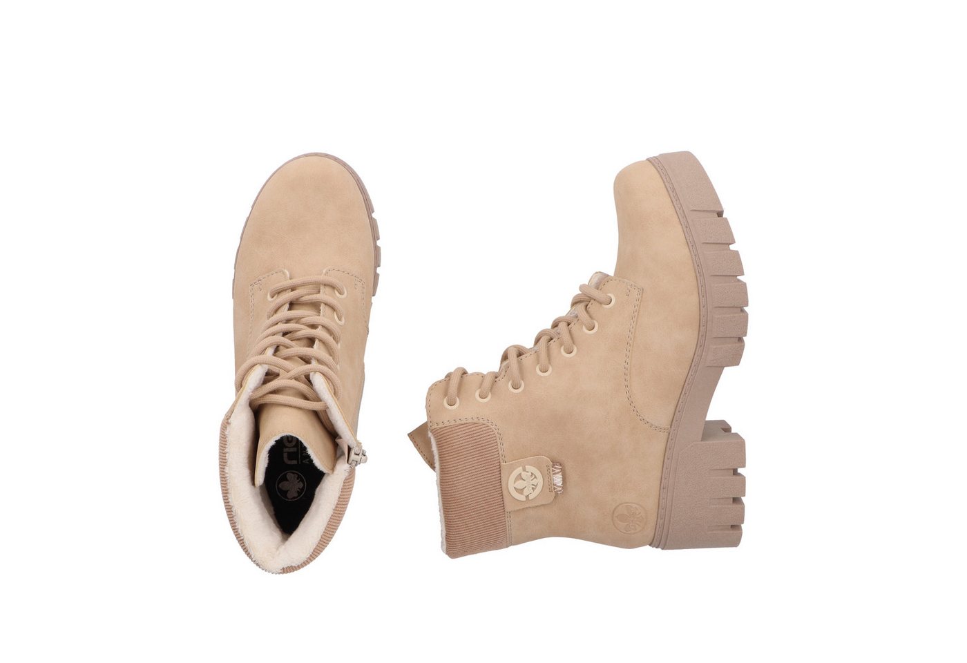 Rieker Schnürboots Schnürstiefelette, Winterboots mit gepolstertem Schaftrand – Bild 4 von 5
