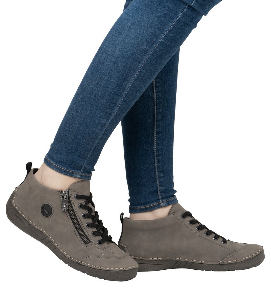 Rieker Schnürboots Sneaker, Schnürschuh, Outdoorschuh mit Reißverschluss – Bild 2 von 5