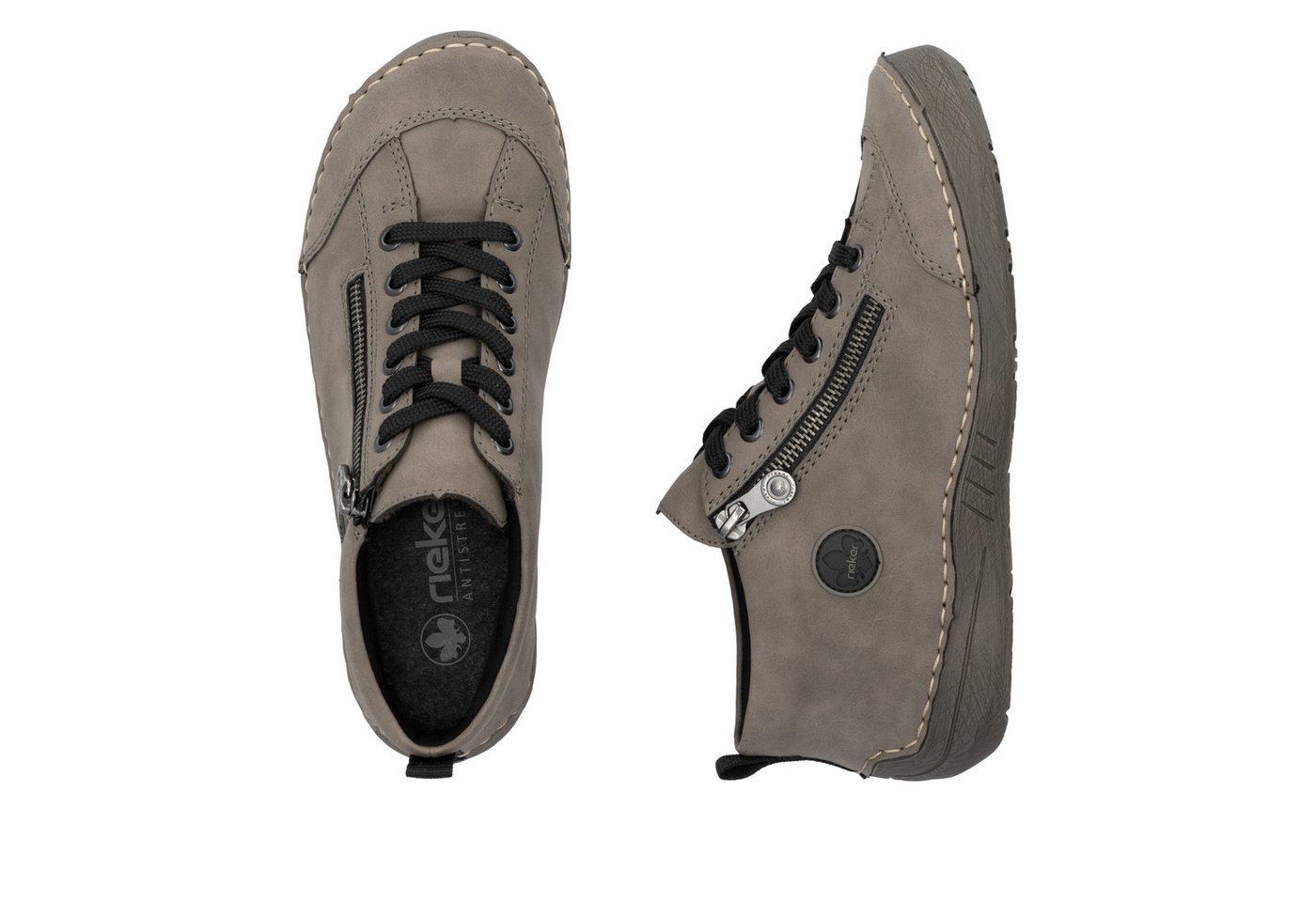 Rieker Schnürboots Sneaker, Schnürschuh, Outdoorschuh mit Reißverschluss – Bild 3 von 5