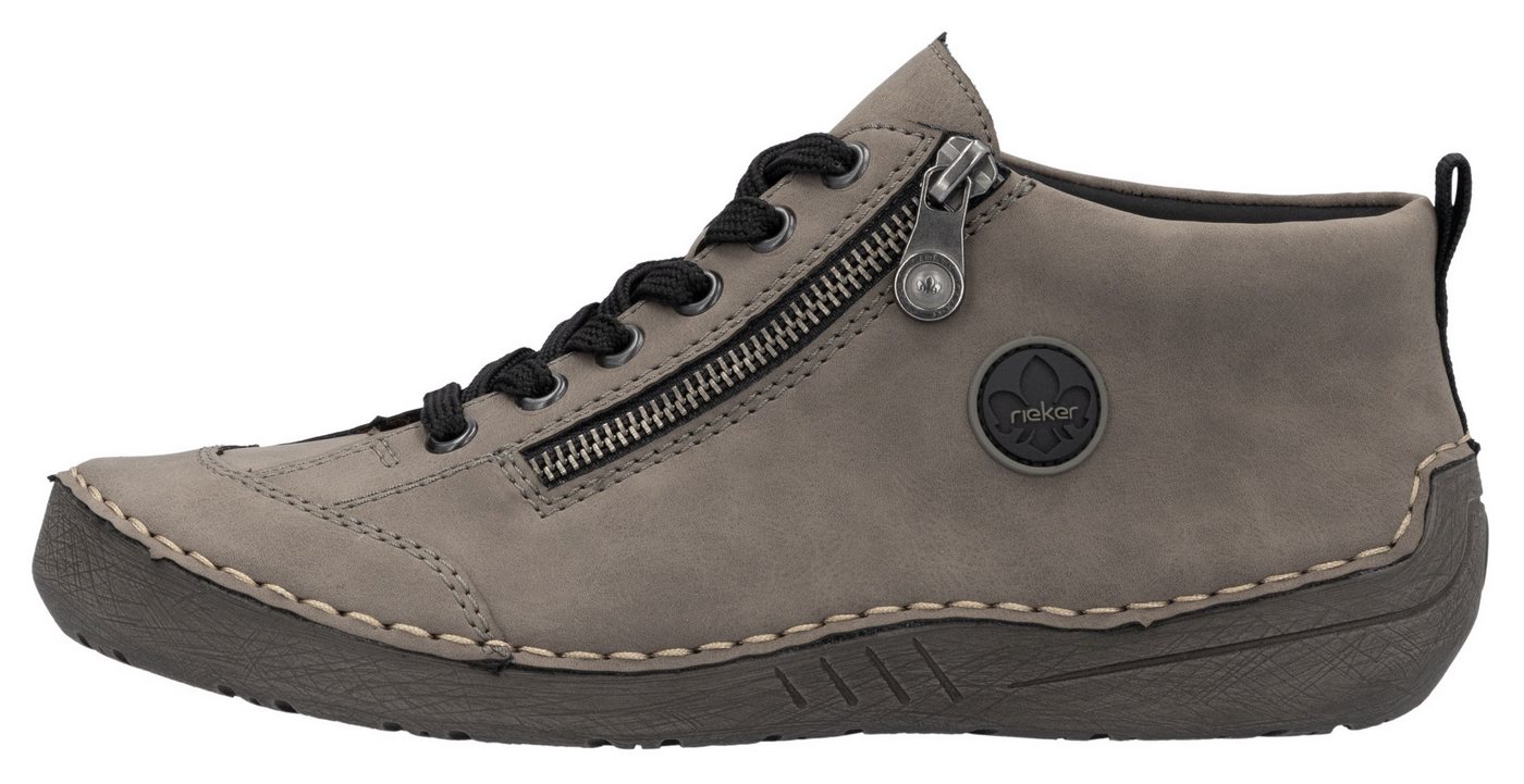 Rieker Schnürboots Sneaker, Schnürschuh, Outdoorschuh mit Reißverschluss – Bild 4 von 5
