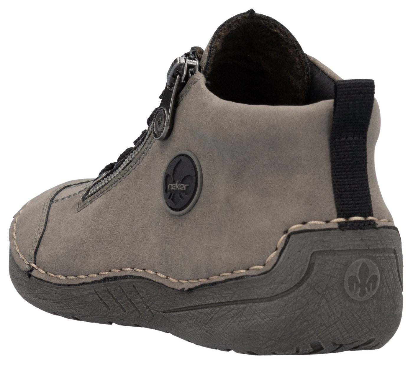 Rieker Schnürboots Sneaker, Schnürschuh, Outdoorschuh mit Reißverschluss – Bild 5 von 5