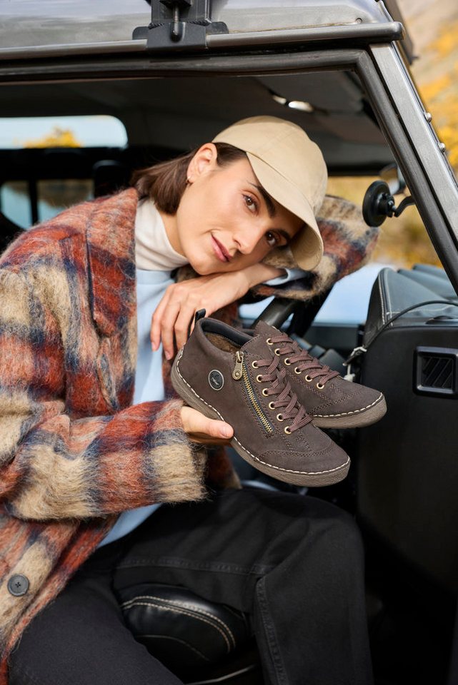 Rieker Schnürboots Sneaker, Schnürschuh, Outdoorschuh mit Reißverschluss – Bild 3 von 5