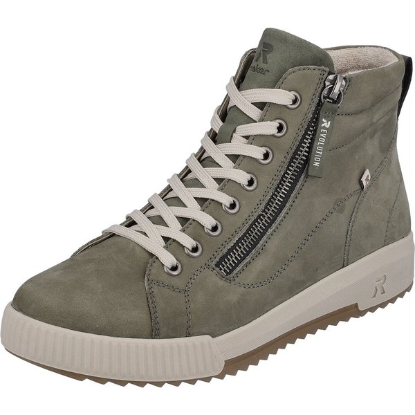 Rieker Schnürboots Stiefelette, High Top Sneaker, Freizeitboots mit Reißverschluss