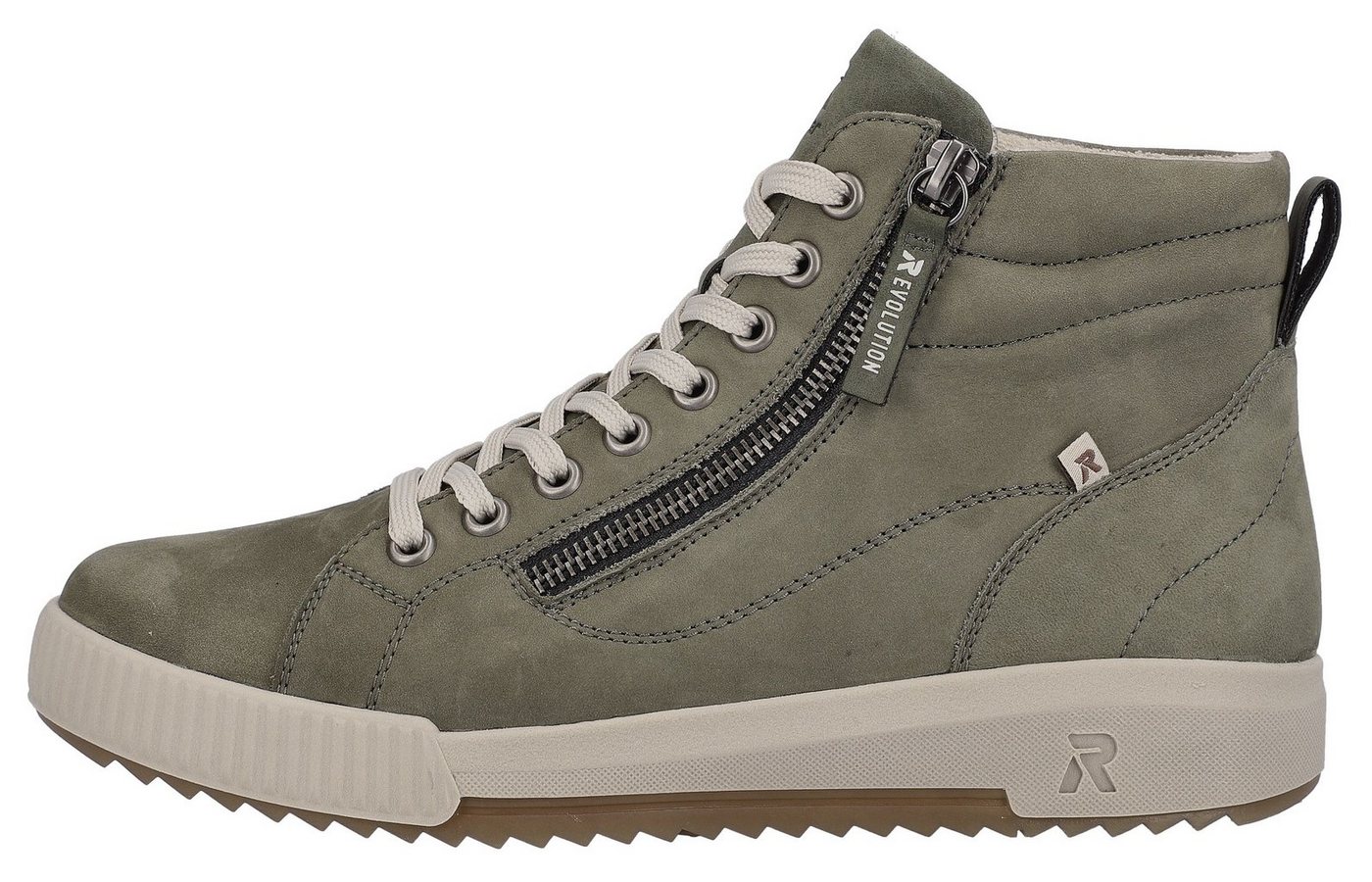 Rieker Schnürboots Stiefelette, High Top Sneaker, Freizeitboots mit Reißverschluss – Bild 4 von 5