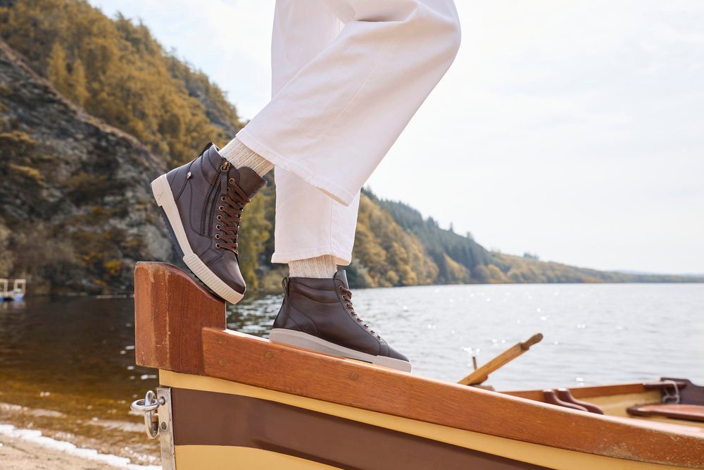 Rieker Schnürboots Stiefelette, High Top Sneaker, Freizeitboots mit Reißverschluss – Bild 3 von 5