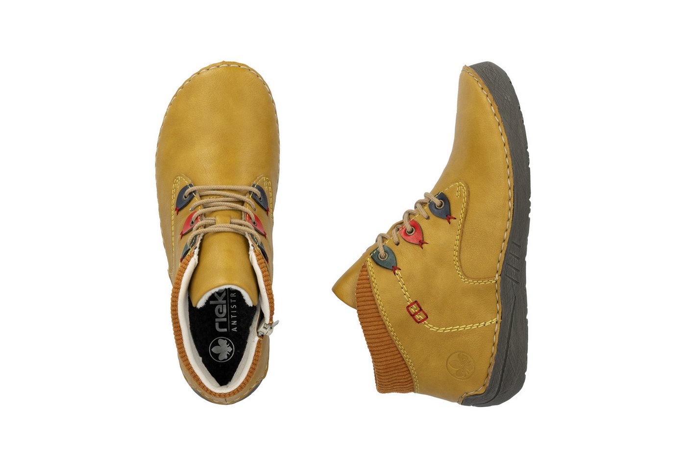 Rieker Schnürboots Stiefelette, High Top Sneaker mit Innenreißverschluss – Bild 4 von 5