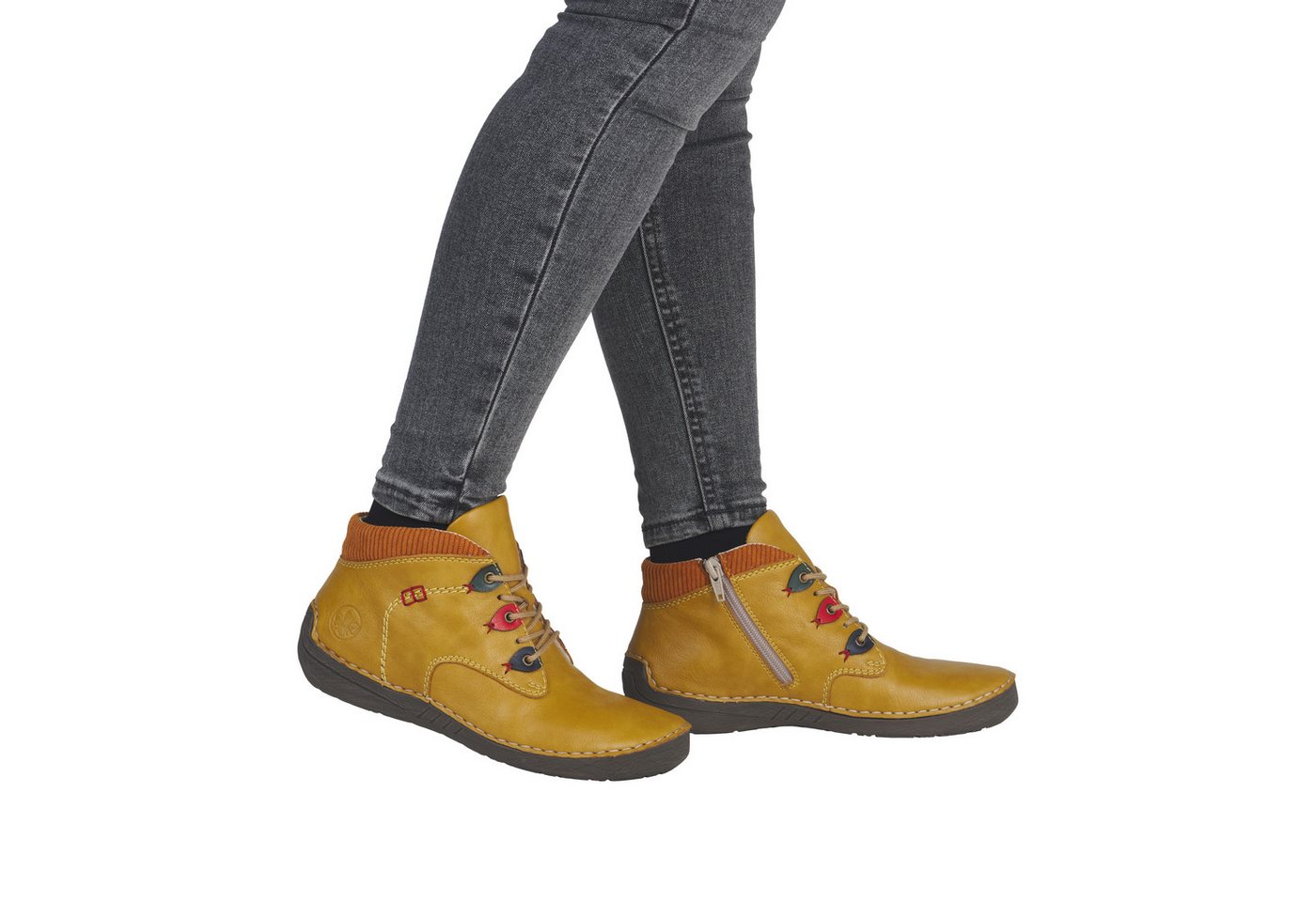 Rieker Schnürboots Stiefelette, High Top Sneaker mit Innenreißverschluss – Bild 5 von 5