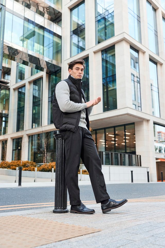 Rieker Schnürschuh Halbschuh, Business-Schnürer, Anzugschuh mit Blockabsatz – Bild 2 von 5