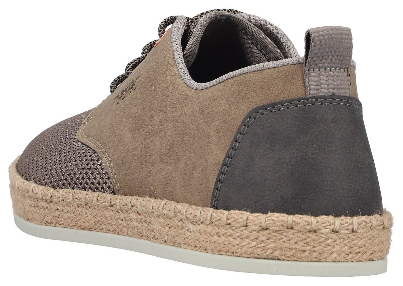 Rieker Schnürschuh Halbschuh, Sneaker, Schnürer mit Bastumrahmung an der Laufsohle – Bild 5 von 5