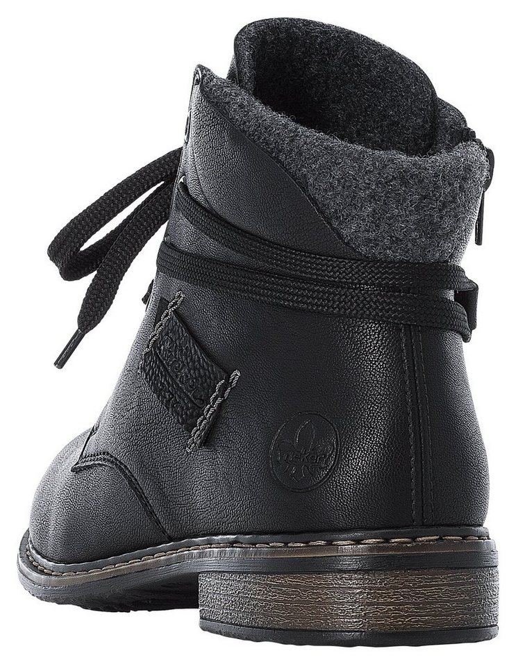 Rieker Schnürstiefelette, Schnürboots, Blockabsatz, mit gepolstertem Schaftabschluss – Bild 2 von 5