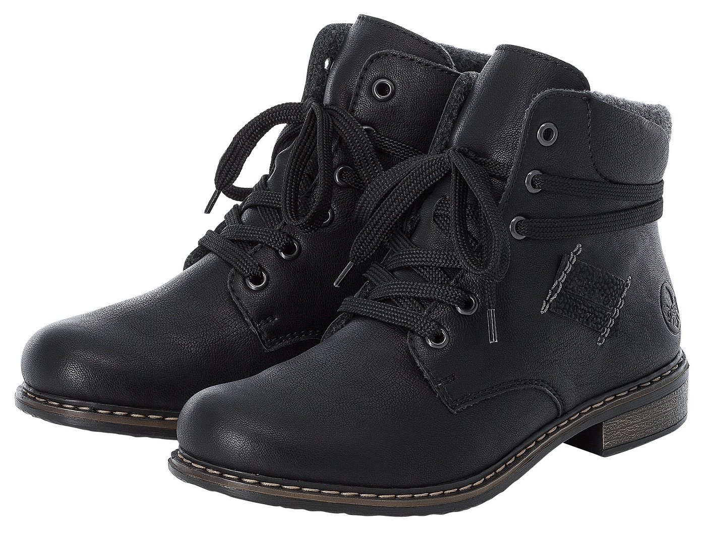 Rieker Schnürstiefelette, Schnürboots, Blockabsatz, mit gepolstertem Schaftabschluss – Bild 4 von 5