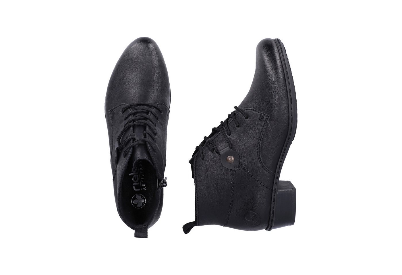 Rieker Schnürstiefelette Schnürboots, Blockabsatz, mit Logoprägung an der Ferse – Bild 3 von 5