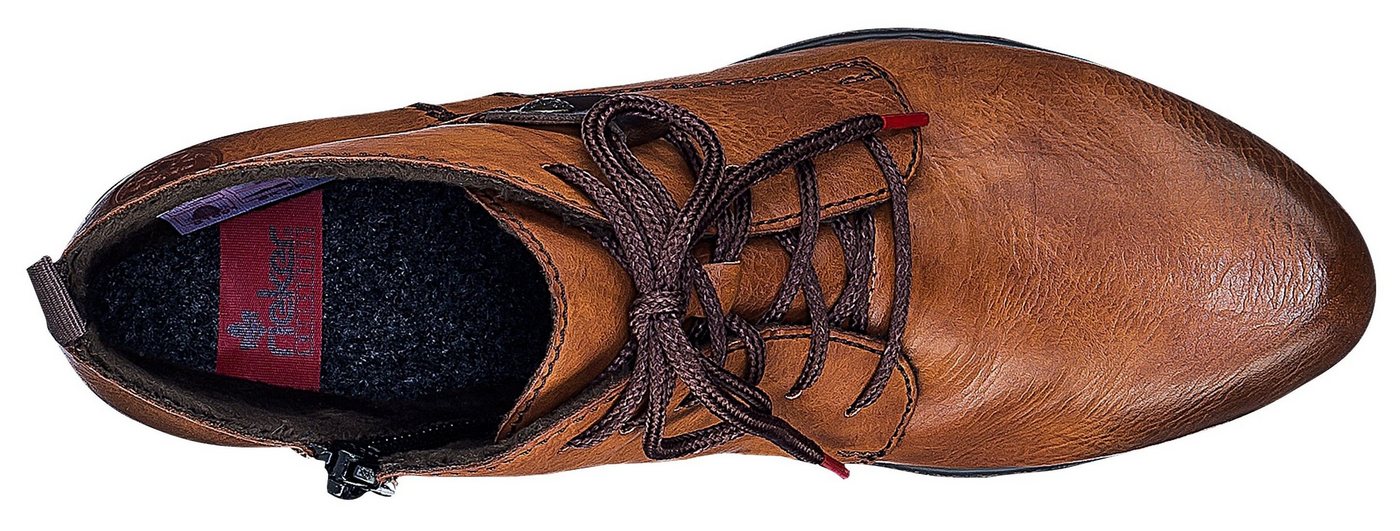 Rieker Schnürstiefelette Schnürboots, Blockabsatz, mit Logoprägung an der Ferse – Bild 5 von 5