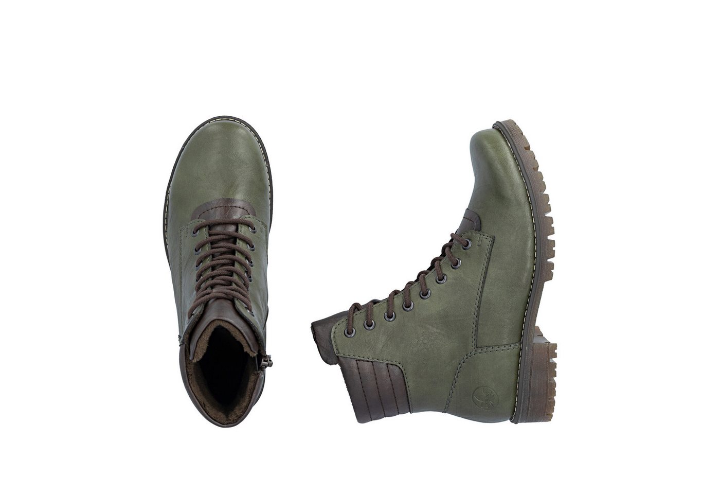 Rieker Schnürstiefelette Schnürboots, Profilsohle, mit Blockabsatz – Bild 2 von 5