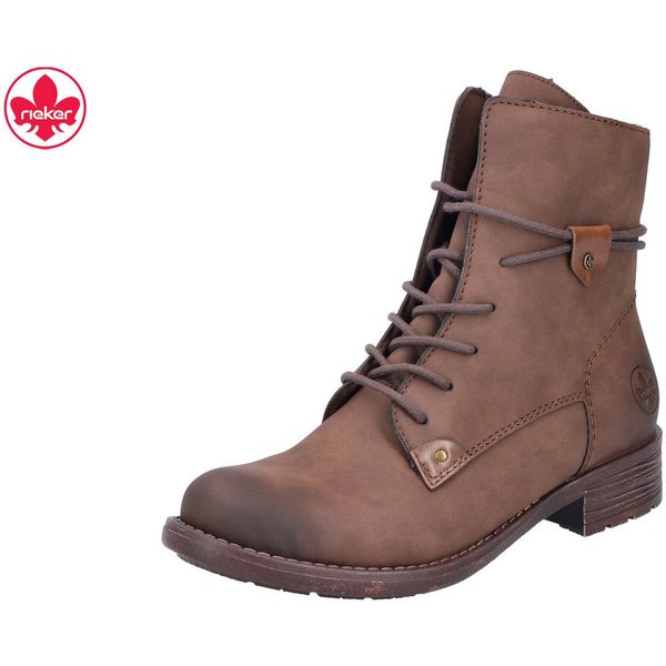 Rieker Schnürstiefelette Schnürboots mit schaftumspielender Schnürung, in dezenter Used-Optik