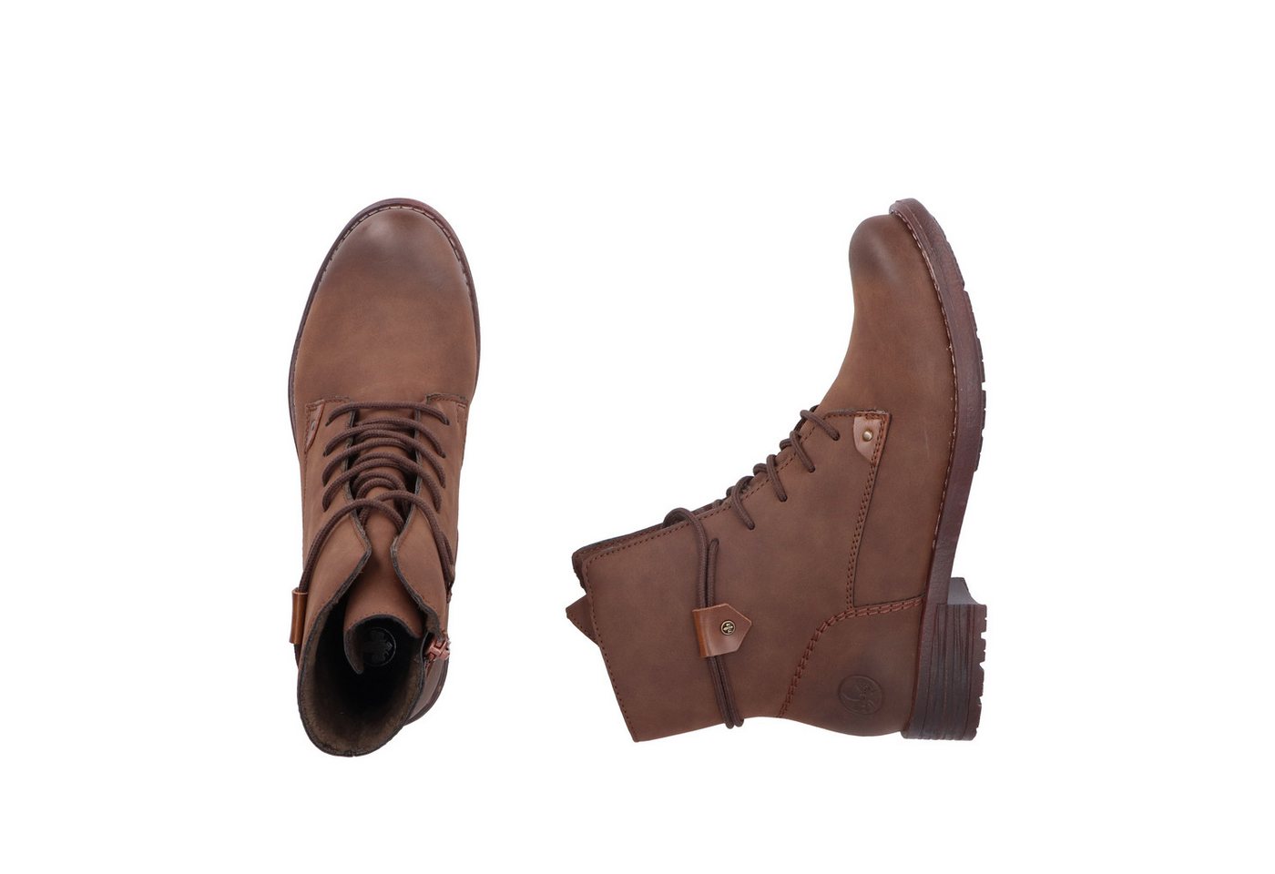 Rieker Schnürstiefelette Schnürboots mit schaftumspielender Schnürung, in dezenter Used-Optik – Bild 2 von 5