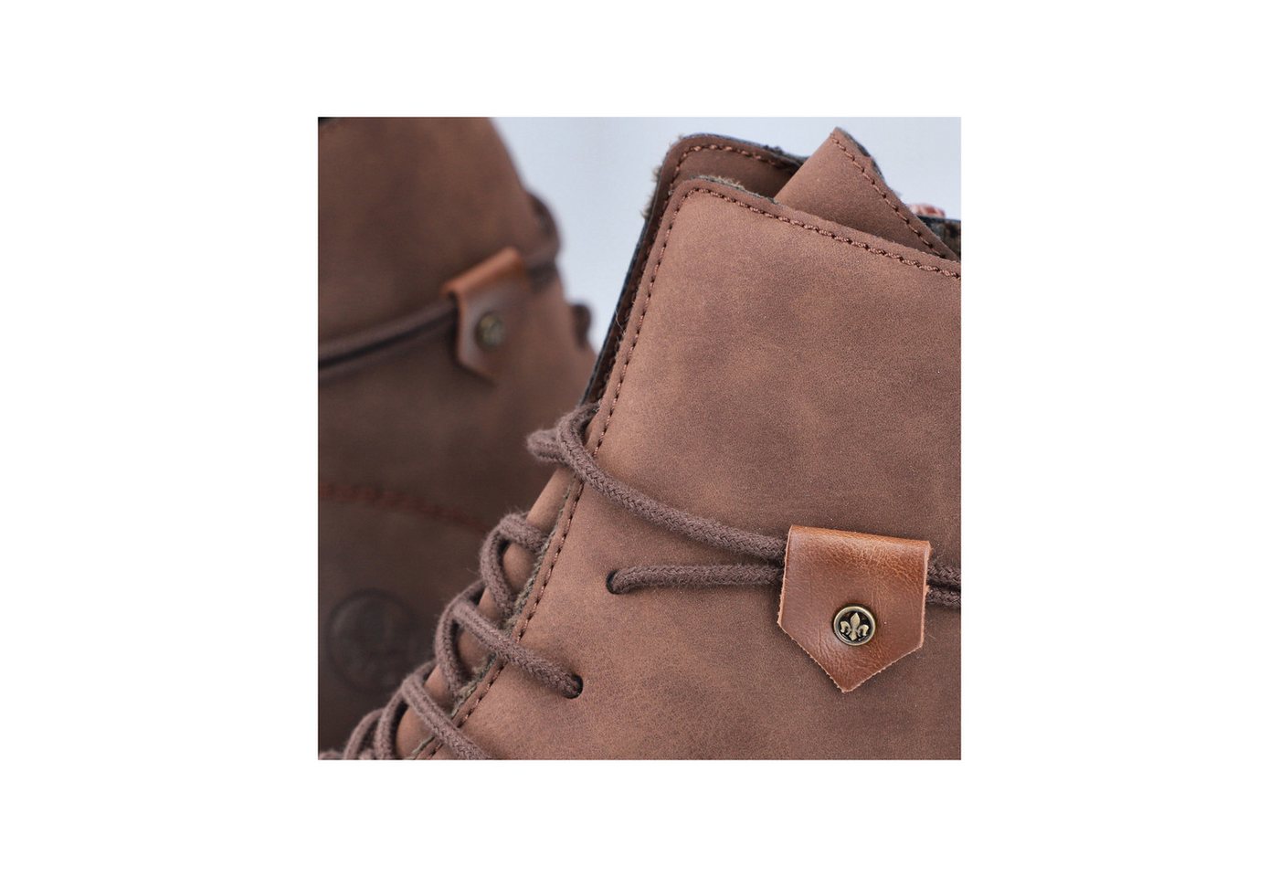 Rieker Schnürstiefelette Schnürboots mit schaftumspielender Schnürung, in dezenter Used-Optik – Bild 3 von 5