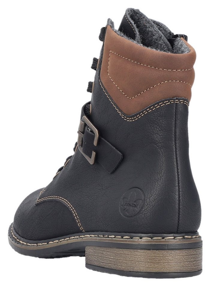 Rieker Schnürstiefelette Schnürboots, Stiefelette, Blockabsatz, mit gepolstertem Schaftrand – Bild 2 von 5