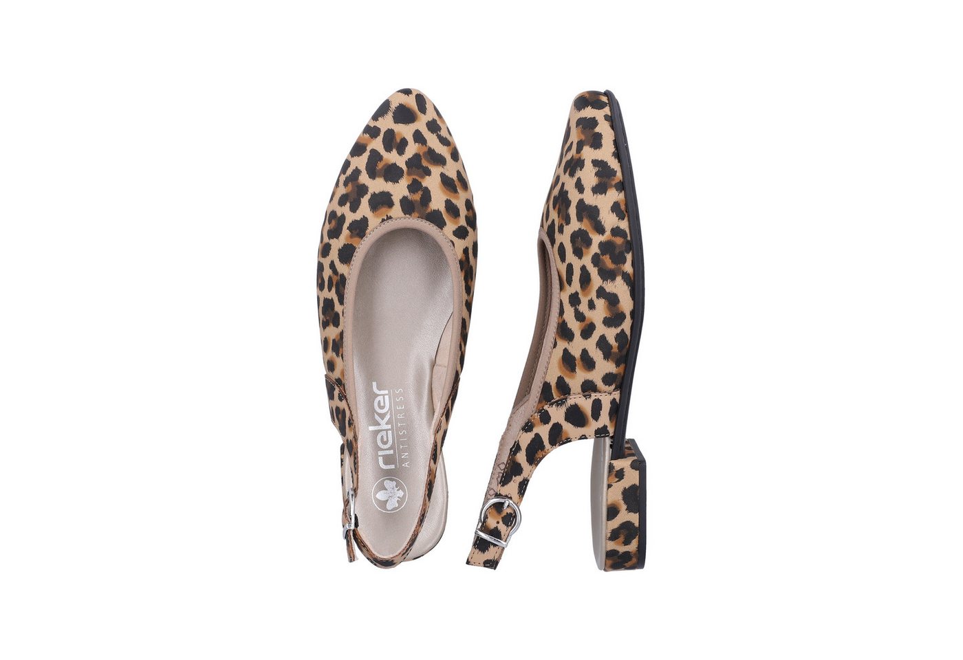Rieker Slingpumps Sommerschuh, Sabot mit elastischem Textileinfass – Bild 5 von 5