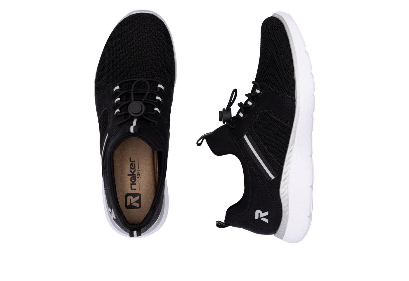 Rieker Slip-On Sneaker, Schlupfschuh, Halbschuh, Freizeitsneaker mit Anziehlaschen – Bild 4 von 5
