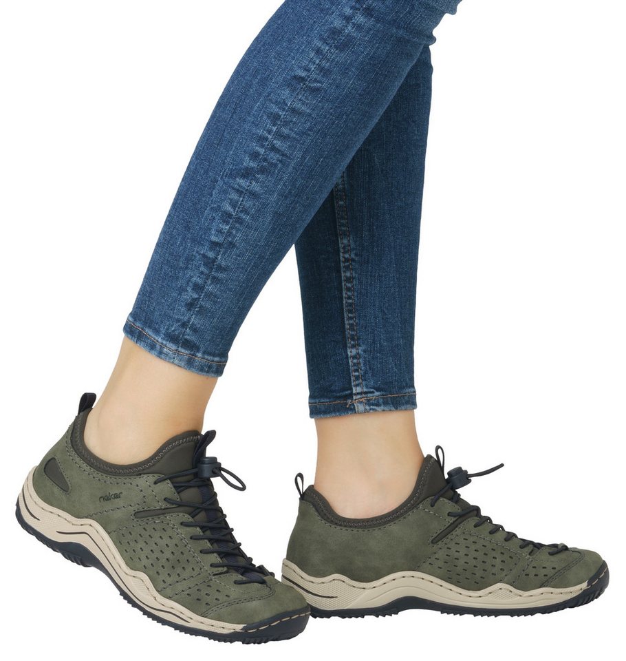 Rieker Slip-On Sneaker, Schlupfschuh, Freizeitsneaker, Halbschuh mit markanter Laufsohle – Bild 2 von 5
