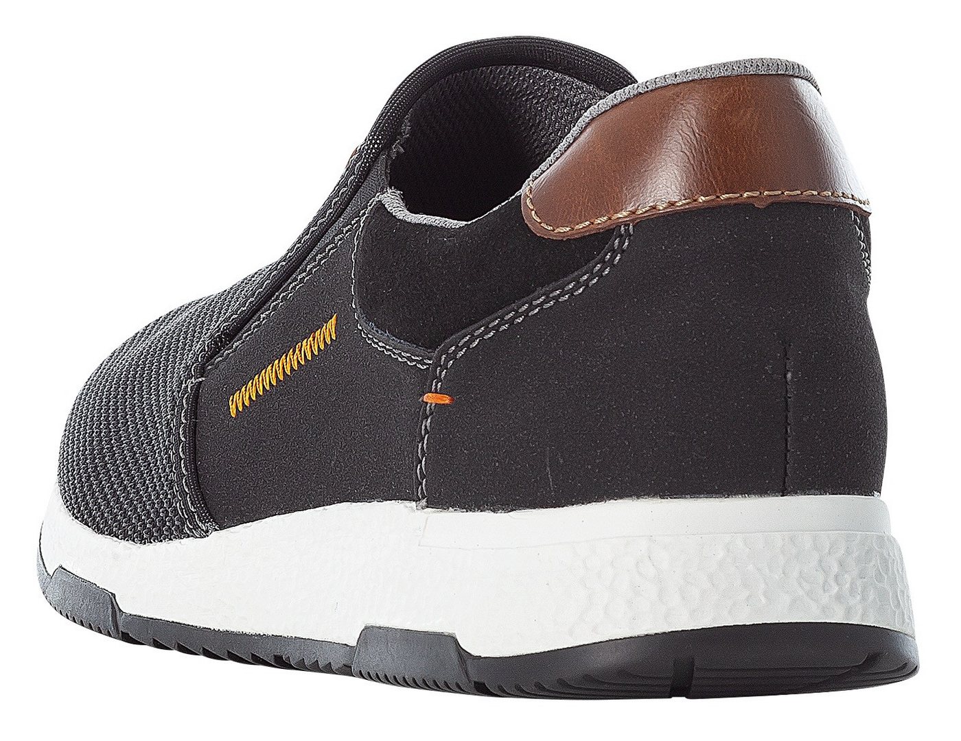 Rieker Slip-On Sneaker Casual Slipper, Freizeitschuh, Schlupfschuh mit Kontrastnaht – Bild 2 von 5