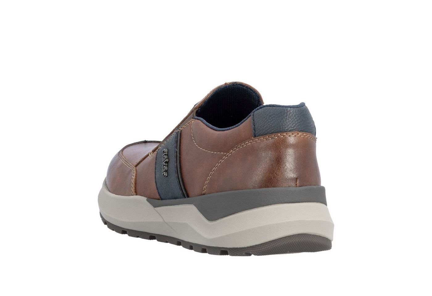 Rieker Slip-On Sneaker Schlüpfschuh, Slipper, Halbschuh, Freizeitschuh mit Kontrastbesatz – Bild 3 von 5
