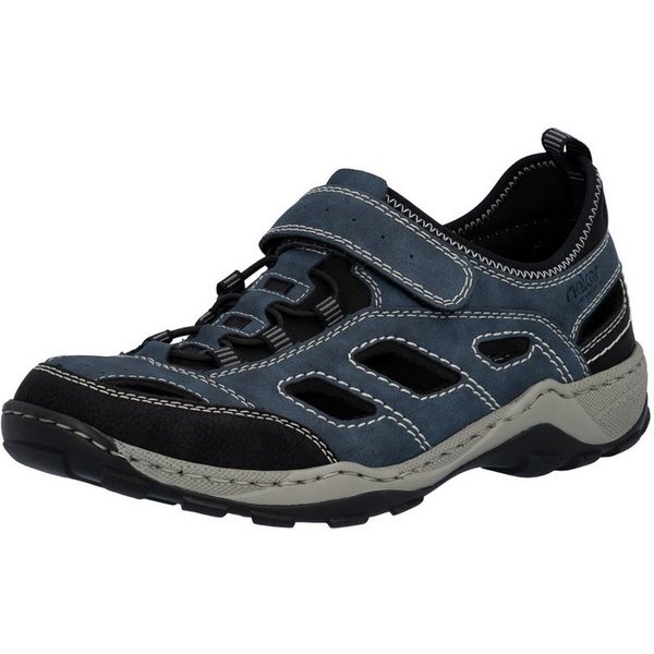 Rieker Slip-On Sneaker Schlupfschuh, Trekkingschuh, Outdoorschuh mit Klettriegel