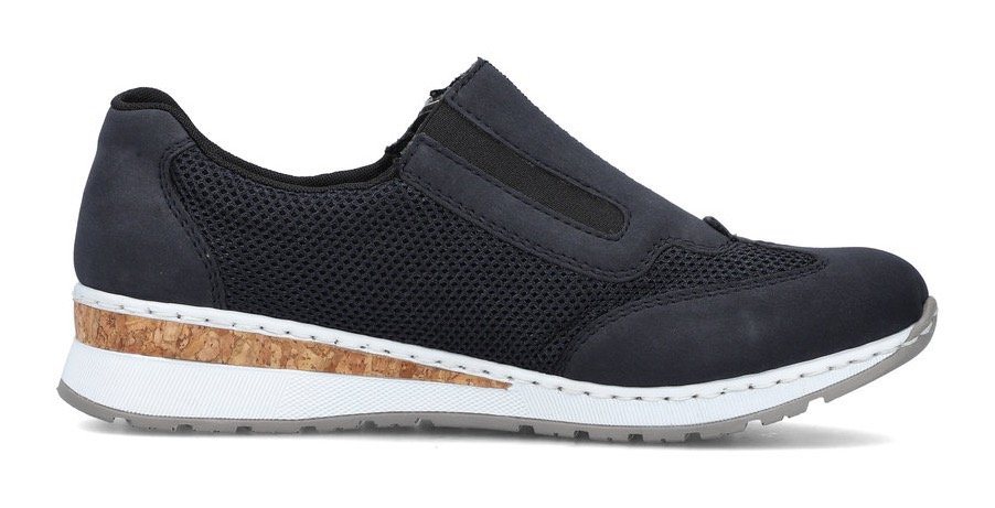 Rieker Slip-On Sneaker Slipper, Schlupfschuh, Freizeitschuh im Materialmix – Bild 4 von 5