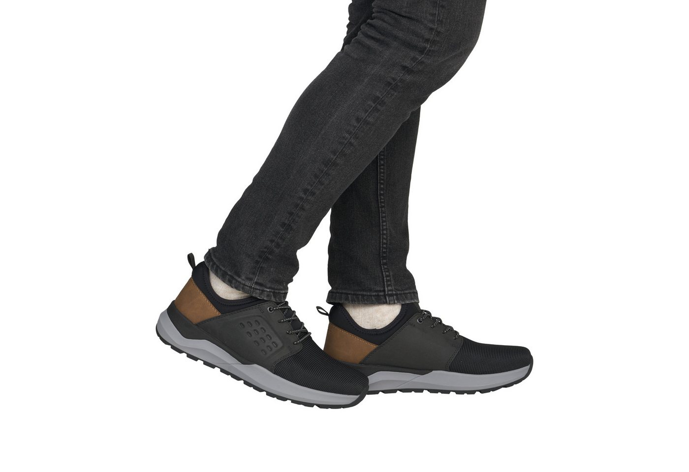 Rieker Slip-On Sneaker Slipper, Schlupfschuh, Halbschuh mit Kontrastbesatz – Bild 3 von 5